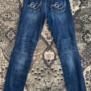 Blue Denim Jeans with Embroidered Pockets